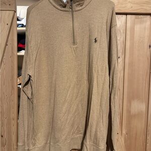 Polo by Ralph Lauren Light Brown Quarter-Zip Pullover